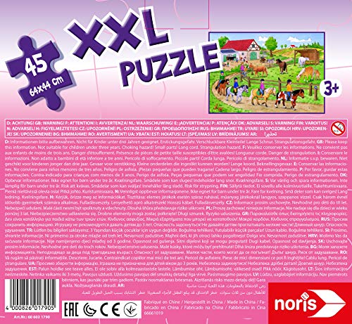 Noris 606031790 XXL - Puzzle Gigante con 45 Piezas (tamaño Total: 64 x 44 cm), para niños a Partir de 3 años
