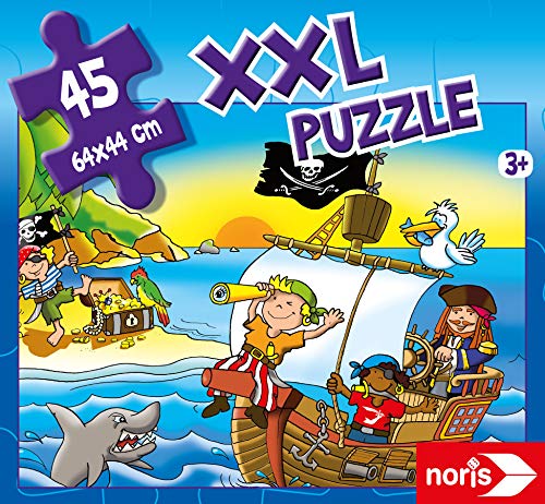 Noris 606034960 - Puzzle de 45 piezas (tamaño gigante), diseño de piratas [importado de Alemania]