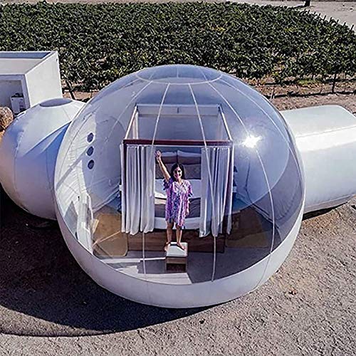 Oaimmk Casa Inflable De La Tienda De La Burbuja, Tiendas De La Bóveda del Aire Transparente del Patio Trasero Que Acampa De La Familia con El Ventilador Libre,6M