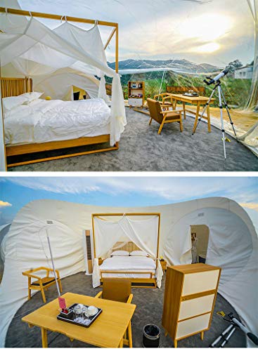 Oaimmk Tienda de campaña de Burbujas inflables al Aire Libre de Interior Gazebo Carpa Familiar portátil de Camping Patio Transparente con Ventilador y El Kit De Reparación,6M