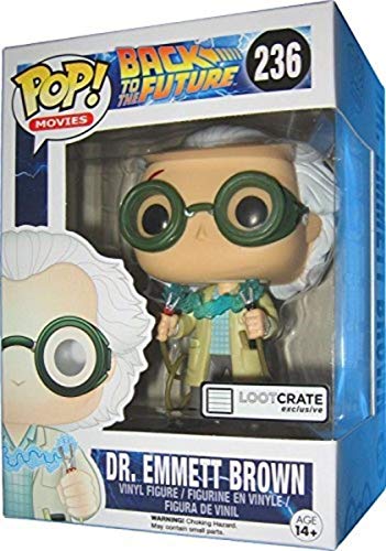 October 2015 "Time Travel" Exclusive Funko Pop #236 Back To The Future Dr. Emmet Brown Figurine by Funko