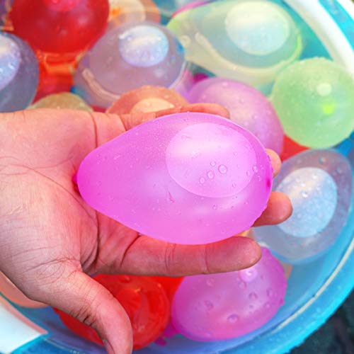 Ousyaah Globos de Agua 222 Pcs Water Balloons de Coloridos, Globos de Agua de Llenado Rápido, Auto-sellado sin Nudos, Globos de Agua para Aire Libre, Jardín, Playa Piscina Bombas de Agua para Fiesta