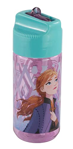 p: os 24657 - Botella Frozen, con paja integrado, 430ml