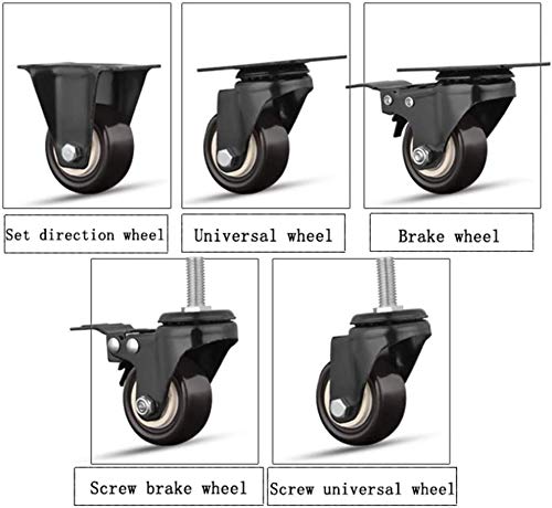 Para Silla Oficina Muebles Silla Ruedas 4 Piezas Rueda giratoria ruedas con freno for la logística de deportes y otras industrias Tamaño Nombre: 1.5in Color Nombre: E ( Color : I , Size : 1.5in )