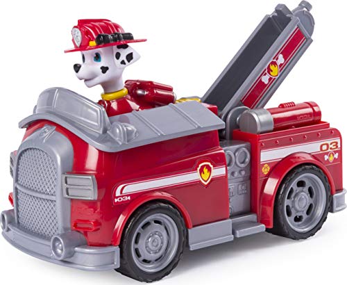 PAW Patrol Camión de Bomberos transformadora de Marshall con cañones de Agua desplegables para Edades de 3 y más