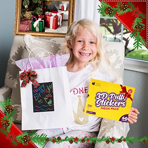 Pegatinas 3D para Niños de Purple Ladybug - Lote de 40 Hojas Diferentes y Más de 950 Stickers Infantiles - Animales, Letras, Números, Calcomanías - Muestra Gratuita Incluída