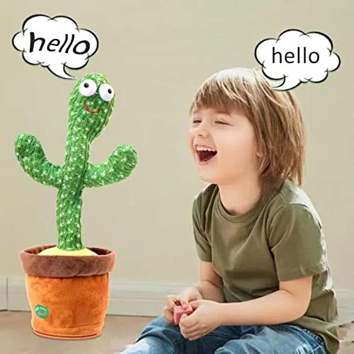 Peluche Cactus Bailarin, Grabando, Repetir y Seguirte Hablar, Juguetes Recargables USB, 120 Canciones Cantando, Entrega en 3 dias Solo en España - Peninsular