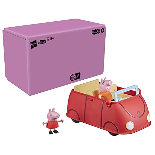 Peppa Pig Peppa's Adventures Peppas - Coche Familiar de Juguete Preescolar, lenguaje y Efectos de Sonido, Incluye 2 Figuras, Apto para Mayores de 3 años