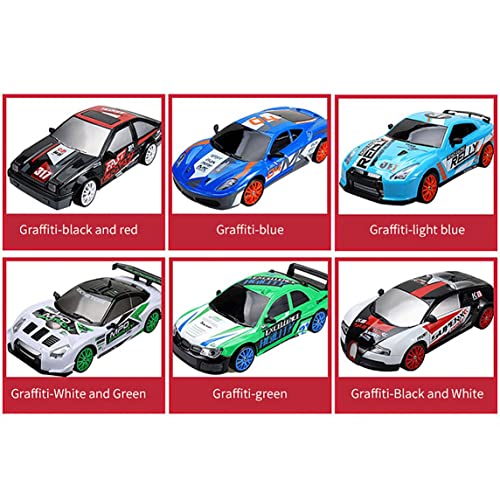Petrichori Control Remoto GTR Modelo AE86 Vehículo Coche 2.4G Drift Racing Car 4WD RC Drift Car Toy RC Racing Car Toy para niños Regalos - Negro Sc24A07