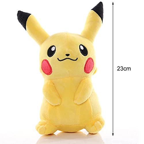 Pikachu - Juguetes de peluche de anime, juguetes de peluche de dibujos animados encantadores, muñecas de anime para niños, regalos de cumpleaños para los fanáticos