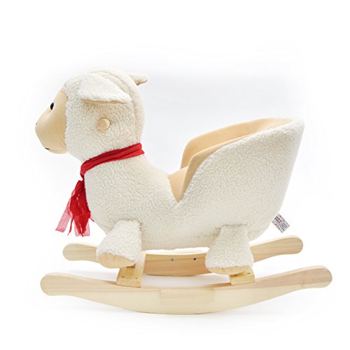 Pink Papaya - Animal Columpio Lotta, Caballo Balancín para Niños y Bebés con Soporte para la Espalda y Brazos