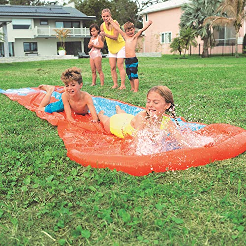 Pista Deslizante Hinchable Bestway H2O Go! Doble Naranja/Azul 549 cm