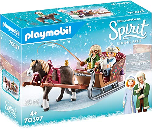 PLAYMOBIL DreamWorks Spirit 70397 Paseo en Trineo, A Partir de 4 Años