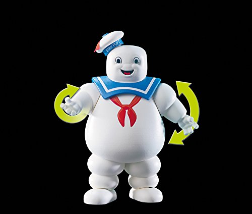 PLAYMOBIL Ghostbusters Muñeco Marshmallow, a Partir de 6 Años (9221) + Ghostbusters Slimer con Stand de Hot Dog, A Partir de 6 Años (9222)