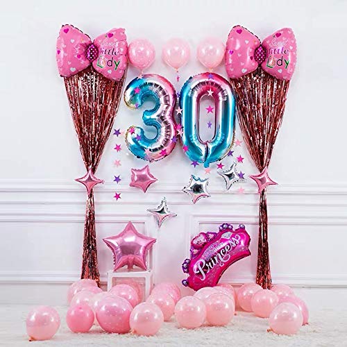 Ponmoo Foil Globo Número 15 51 Azul, Gigante Numeros 0 1 2 3 4 5 6 7 8 9 10-19 20-29 30 40 50 60 70 80 90 100, Grande Globos para La Boda Aniversario, Globo de Cumpleaños Fiesta Decoración