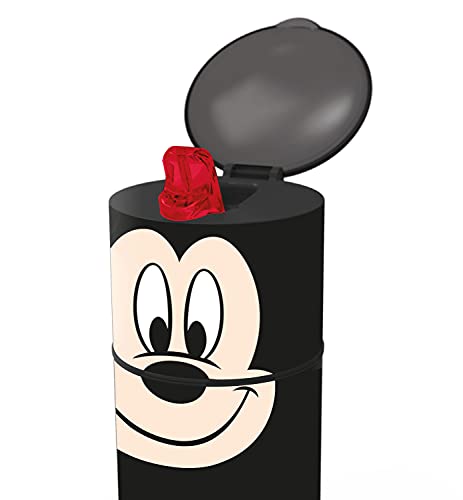 POS 33669 - Botella de plástico con diseño de Mickey Mouse, sin BPA ni ftalatos, capacidad aprox. 350 ml, ideal para viajes, guarderías y deportes.