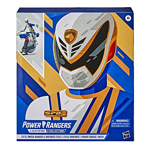 Power Rangers Lightning Collection S.P.D. Omega Ranger y Uniforce Vehículo de Ciclo de 6 Pulgadas Figura Coleccionable Juguete para niños de 4 años en adelante con Accesorios