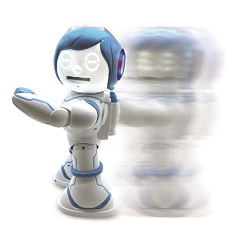 Powerman Kid-Robot Educativo bilingüe hablante francés e inglés con Mando a Distancia Joystick-Juguete programable, Danza, Juego de la música, Historias 450+ Quiz, Lanza de los Discos 4+-ROB90FR
