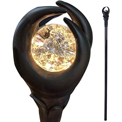 Poxcap Halloween LED mago malvado varita brillante Cosplay mascarada accesorios de brujería juguetes personal maléfico cetro luz bruja Deluxe Prop