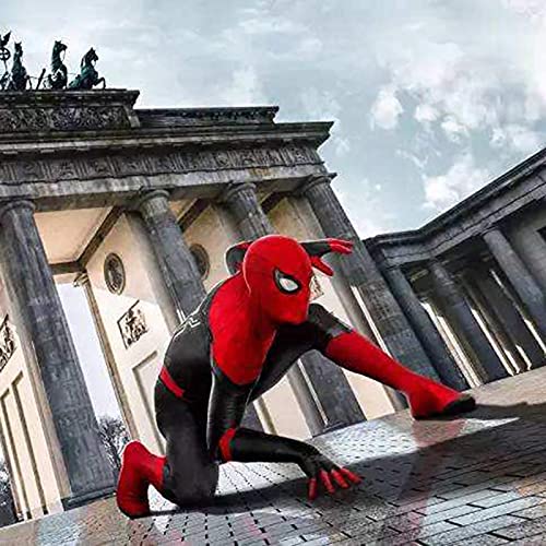 PRETAY Peter Parker Spider-Man Máscara Arnés Marvel Avengers Lycra Máscara Facial Completa Película de Halloween Cosplay Accesorios de Vestuario Accesorios (Color : Red, Size : L(54~62cm))