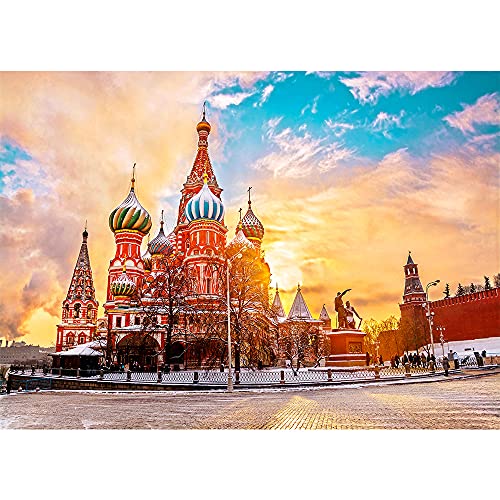 Puzzle de 1000 piezas, para adultos, imposible rompecabezas, juego de habilidad para toda la familia, puzzle colorido de St Basil's Catedra