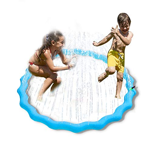 Qians Alfombra De Juego De Agua para Niños Splash Pad Aspersor De Almohadilla Aro Hinchable para Chorros De Agua Juguetes De Salpicaduras De Agua De Refrigeración De PVC para Todos Los Elegance