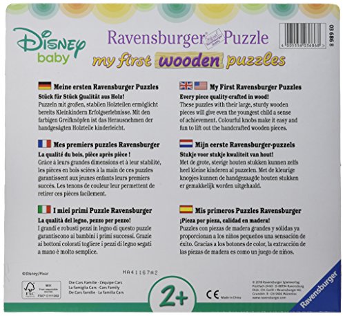 Ravensburger 03686 – La Familia de Cars, My First Wooden Puzzle