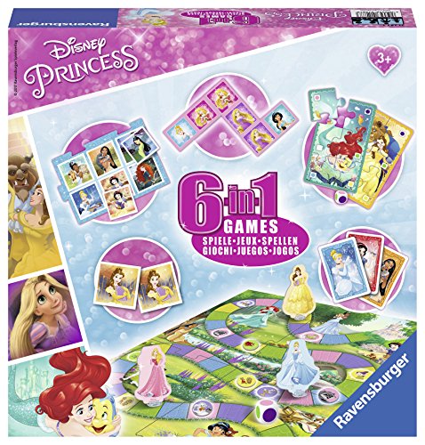 Ravensburguer-21287 Princess Princesas Disney Set 6 Juegos en 1, Multicolor (21287 3)