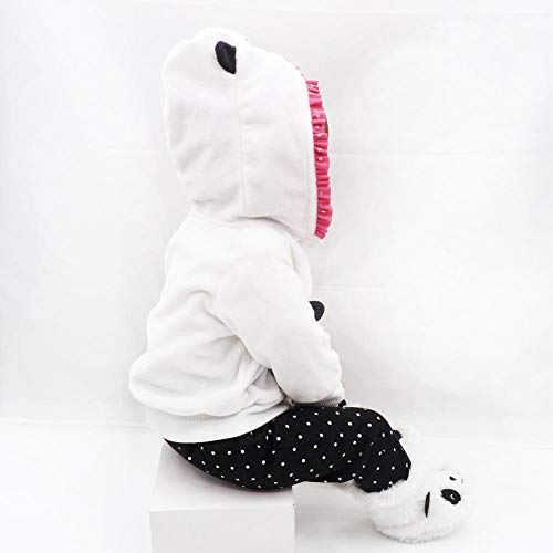 Reborn Molly Girl Play Lifelike Simulación Muñeca Muñeca Silicona Bebé Ropa Realista Panda Ropa Lindo Juguete