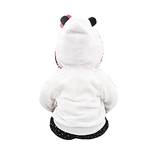 Reborn Molly Girl Play Lifelike Simulación Muñeca Muñeca Silicona Bebé Ropa Realista Panda Ropa Lindo Juguete