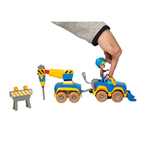 REV & ROLL - COCHE DE JUGUETE ROLL & GO - Veh�culo Rumble con remolque y accesorios acompa�ado de su figura Rev de 8 cm - Juguete del