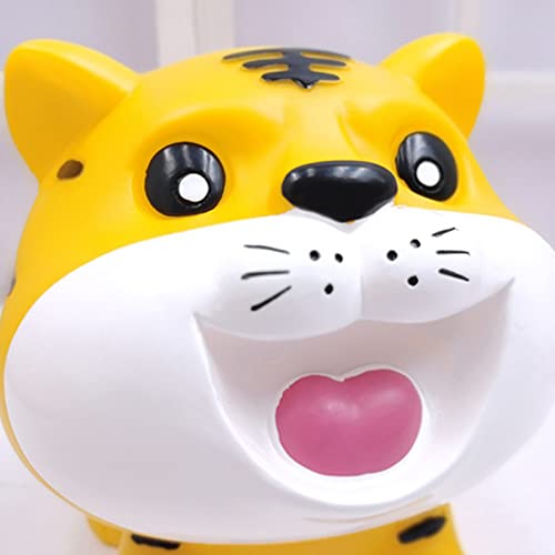 Roadoor Dibujos Animados Tigre Piggy Bank, Banco de Monedas Encantadoras para Niñas Y Niños Exquisito Banco de Dinero Adorable PVC PVC CREAVABLE Bands para EL Regalo DE Cumple A