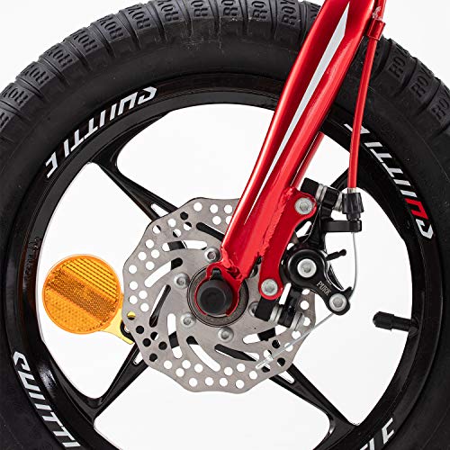 RoyalBaby Bicicleta Infantil para niños y niñas Bicicletas Infantiles Space Shuttle Ruedas auxiliares Bicicleta para niños Magnesio Bicicleta de Niño 14 Pulgadas Blanco