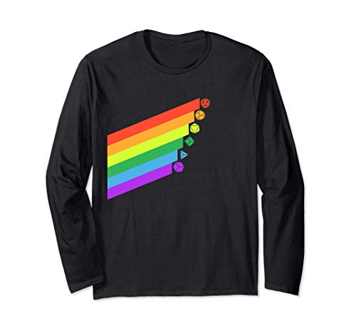 RPG Dados Orgullo Gay Minimalista D20 Set Tablero Nerdy Manga Larga