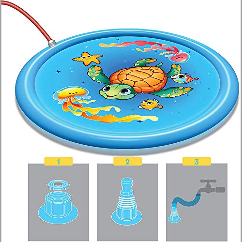 RR CCHTLV1 Colchoneta de Chorros Agua para Niños Hinchable Piscina Bebés Alfombra de Juegos