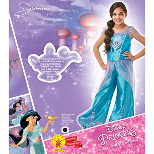 Rubies 640724M - Disfraz oficial de princesa de jazmín de Disney, para niñas, mediano de 5 a 6 años, altura de 116 cm