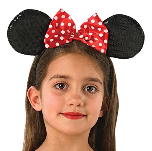 Rubies 's – Oficial Minnie Mouse rojo orejas Deluxe, niños disfraz – Un tamaño