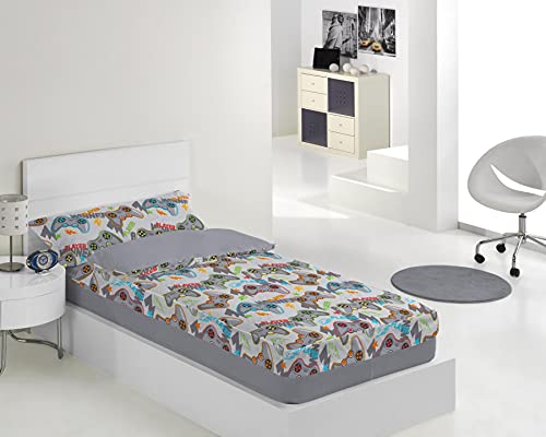Saco Nórdico Infantil con Fuelle y Relleno Incluido para Cama 90 - Ideal para Camas Nido y Literas de Karamelo (Play)