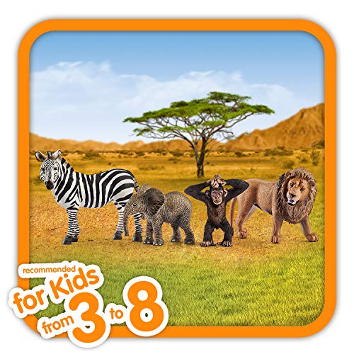 Schleich - Wild Life Set De Figuras, Safari, Multicolor (42387) + Figura Elefante Africano Hembra