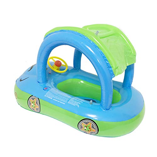 SENFEISM Seguridad Verano Niños Dibujos Animados Flotador Asiento Coche Barco Natación Niños Inflables Caucho PVC Círculos Seguridad Swimtrainer