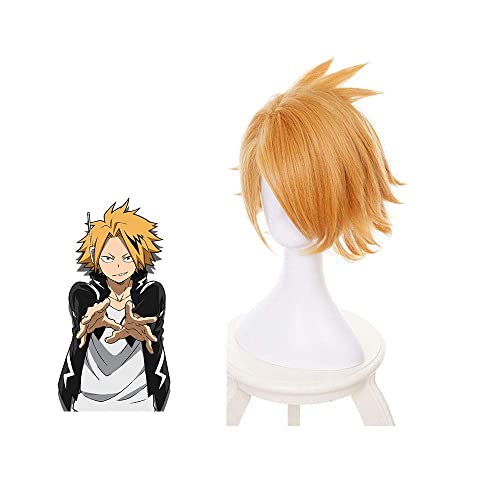 Seupeak Aplicar a Mina Ashido con Cuerno CHINK CHINK Anime BOKU NO Hero MY Hero Academia Cosplay Corte Rizado (Color : Denki Kaminari, Size : One Size)