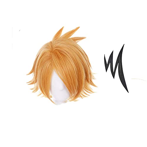 Seupeak Aplicar a Mina Ashido con Cuerno CHINK CHINK Anime BOKU NO Hero MY Hero Academia Cosplay Corte Rizado (Color : Denki Kaminari, Size : One Size)