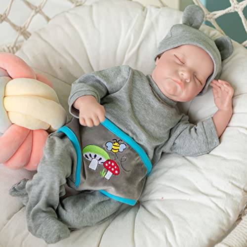 shifengzhou Muñeca Reborn, Realistic Newborn Muñeco bebé, Muñecas para Bebés Y Niños Pequeños, Muñeca De Simulación De 19 Pulgadas, con Ojos Cerrados, Sueño, Niño, Little Girl Doll, Regalo para Niños