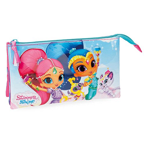 Shimmer and Shine Twinsies Estuche Triple Multicolor 22x12x5 cms Poliéster