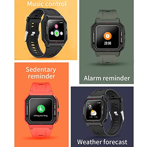 Shiwaki Reloj Inteligente Bluetooth FT10 para teléfonos Android y teléfonos iOS Smartwatch Pantalla IPS de 1,3 Pulgadas podómetro Monitor de sueño Seguimiento - Verde