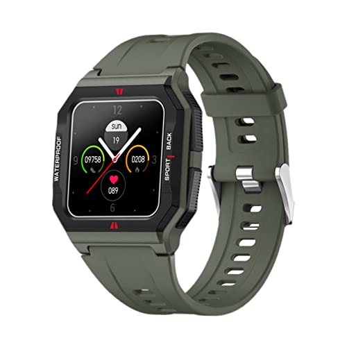 Shiwaki Reloj Inteligente Bluetooth FT10 para teléfonos Android y teléfonos iOS Smartwatch Pantalla IPS de 1,3 Pulgadas podómetro Monitor de sueño Seguimiento - Verde