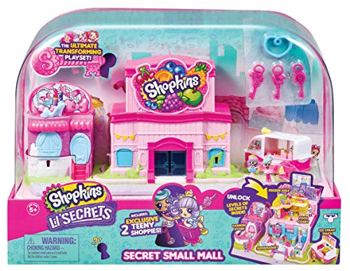 Shopkins-Flair Lil' Secrets Keypers Multi Shop Playset, Multicolor Leisure Products HPL13000