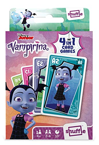 Shuffle Fun 4 Juegos en 1. Vampirina Cartas, Multicolor (Cartamundi 108461992)