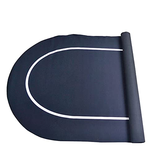 SIJI Poker de Mesa portátil Top 180 * 90cm Mesa de póquer de Tela Negro NO Logo NO Impresión Texas Hold'em Bacará la Estera de Tabla Oval de Goma Poker Gambing Mat Mantel tapete de Juego