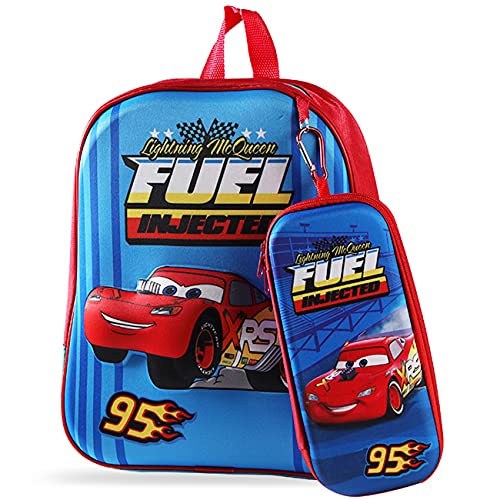 simyron Mochila Car McQueen 3D Mochila Escolar para niños Impermeable Libro de Jardín de Infantes Ajustables Mochila de Libro de Escuela Primaria 26*21*9.5cm